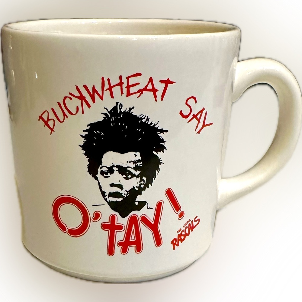 VTG 1986 RARE BUCKWHEAT SAY O’TAY MUG THE LITTLE RASCALS COLLECTIBLE TV SERIES